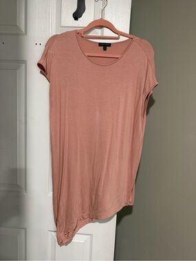 Universal Standard Dusty Rose Genevette Short Sleeve Asymmetrical Tunic